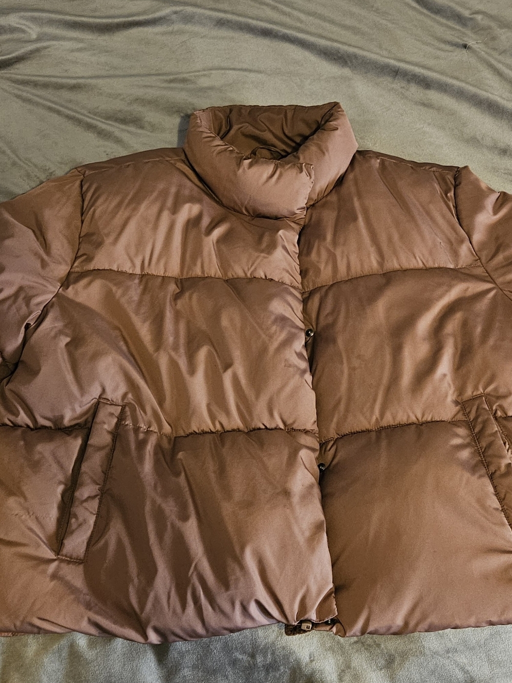 Old Navy Brown Quilted Puffer Jacket